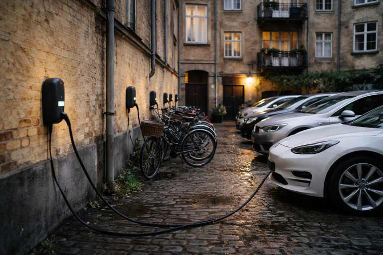 Faa el-laderen ind i gården: 7 realistiske modeller til etagebyggeri