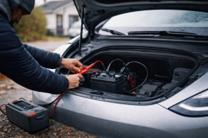 Når elbilen dør på grund af et 12V-batteri: Sådan redder du situationen