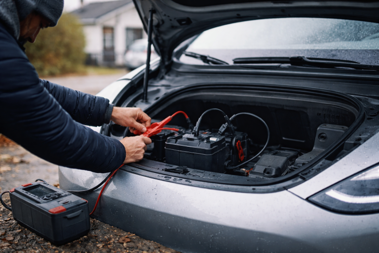 Når elbilen dør på grund af et 12V-batteri: Sådan redder du situationen